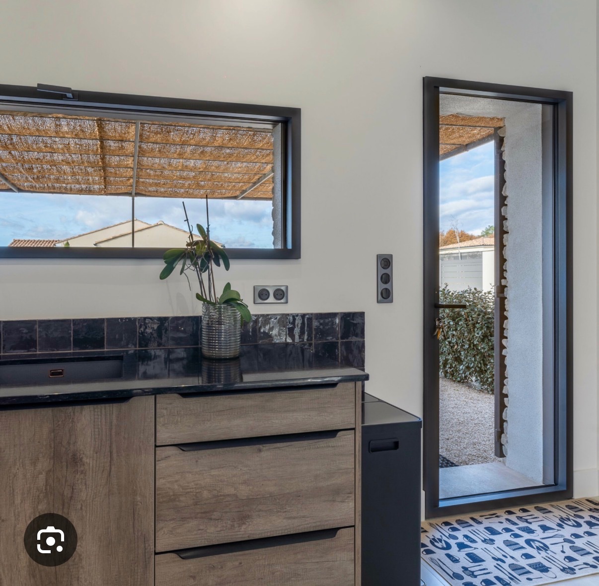 Châssis fixe MILLET 🇫🇷 en dormant Haut 2150 mm x larg 900 mm RAL 7016