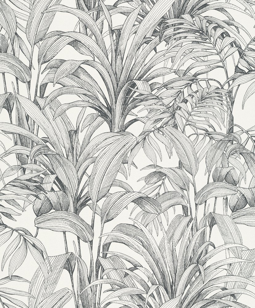 DECOR DESIGN - A51401 Vinyle Grainé sur Intissé Motif Aliare Noir et Blanc