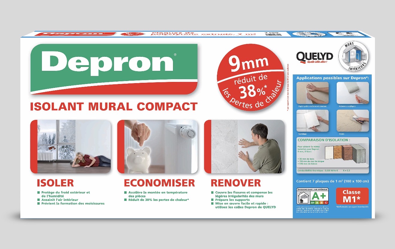 Isolant Mural Compact DEPRON 9mm Carton de 7 Plaques