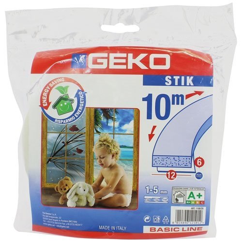 GEKO - Bourrelet mousse pu blanc 12mmx6mmx8m Mistral