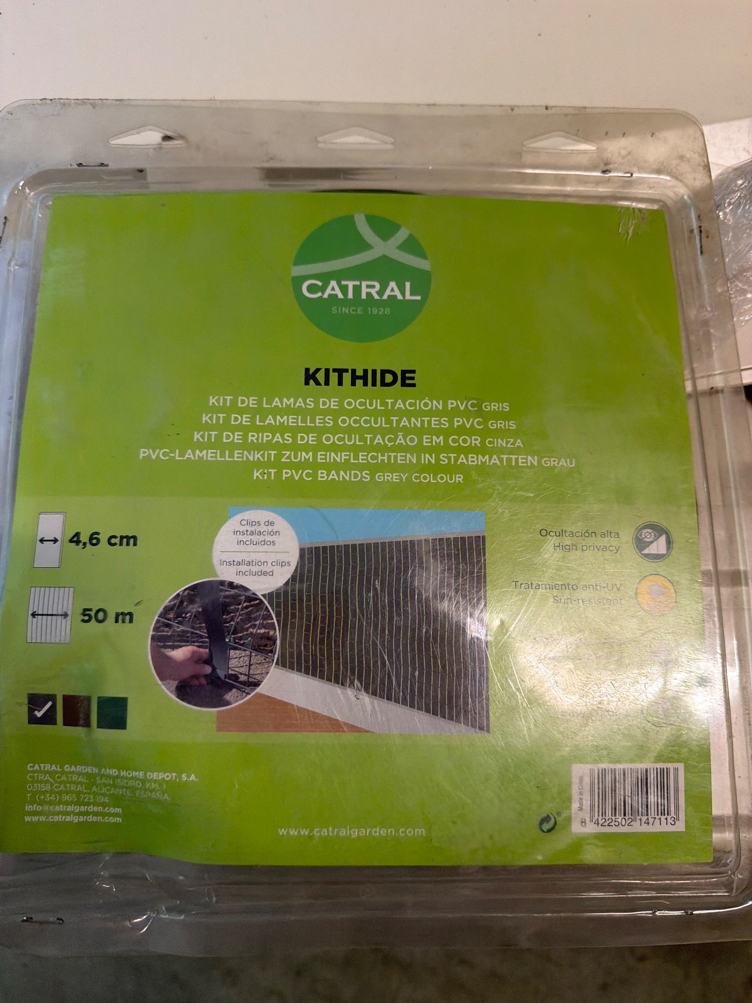 Kit de lamelles occultantes PVC gris