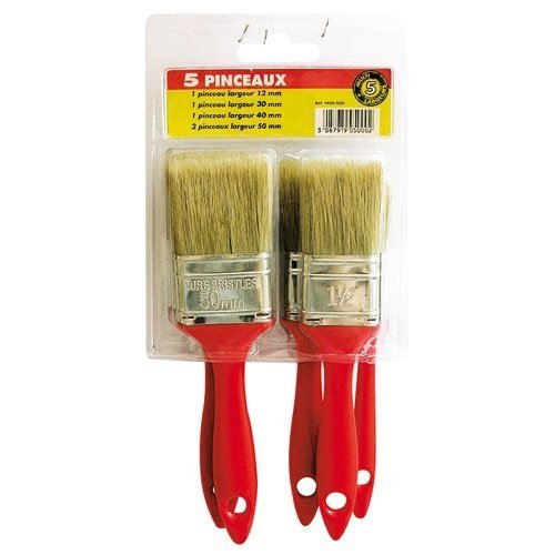 SAVY - Pinceau plat lot de 5 sous coque A