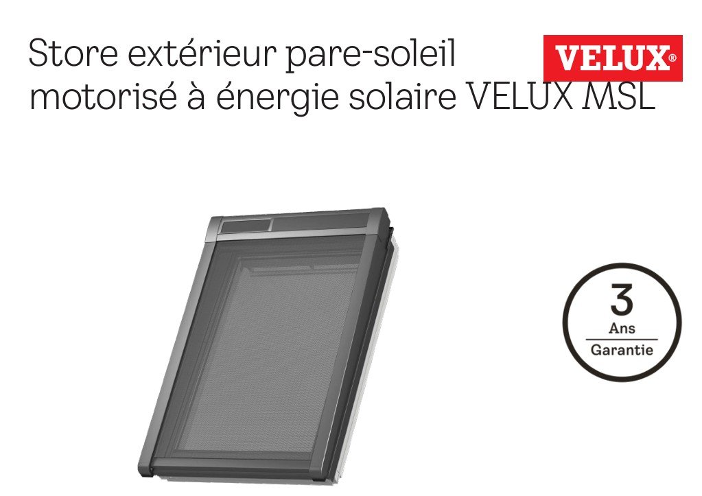 VELUX MSL MK06 5060 Store extérieur pare-soleil télécommandé