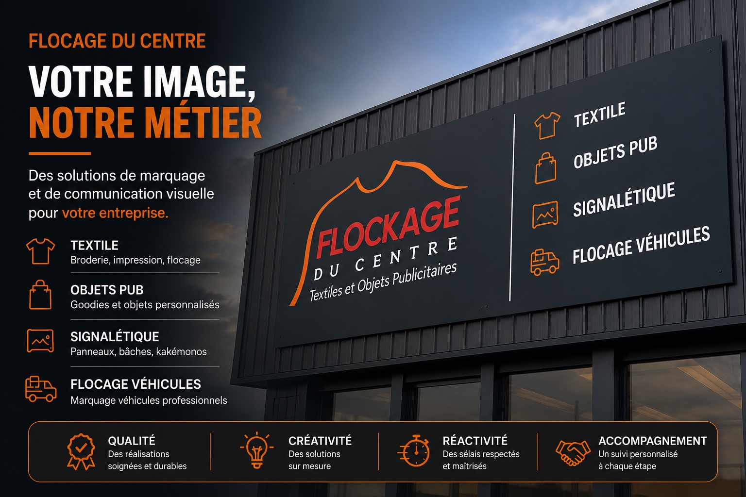 FLOCKAGE DU CENTRE – Textile, signalétique et objets publicitaires